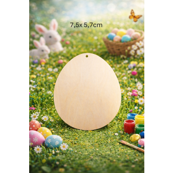 Jajko 2 7,5cm z otworem, jajko 7,5cm z otworem , sklejka 3mm